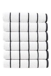 POOL TOWELS HORIZONTAL NAVY STRIPES 30X60 - One Stop Hospitality